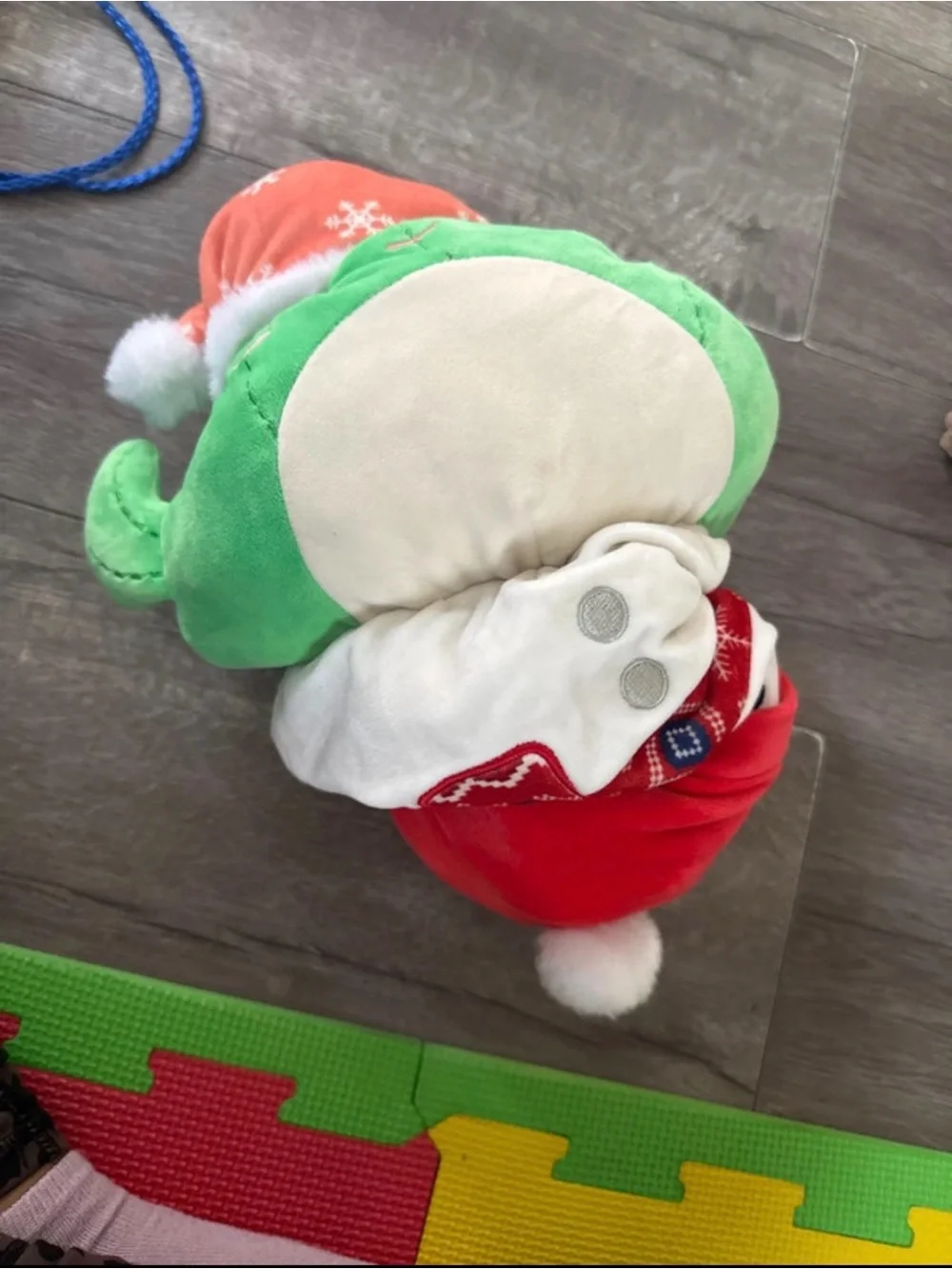 Squishmallows Plush Snowman Hat in Red and White